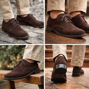 John Doe Shoes Men’s 11 Brown Suede Derby Goodyear Welt Dress Shoes